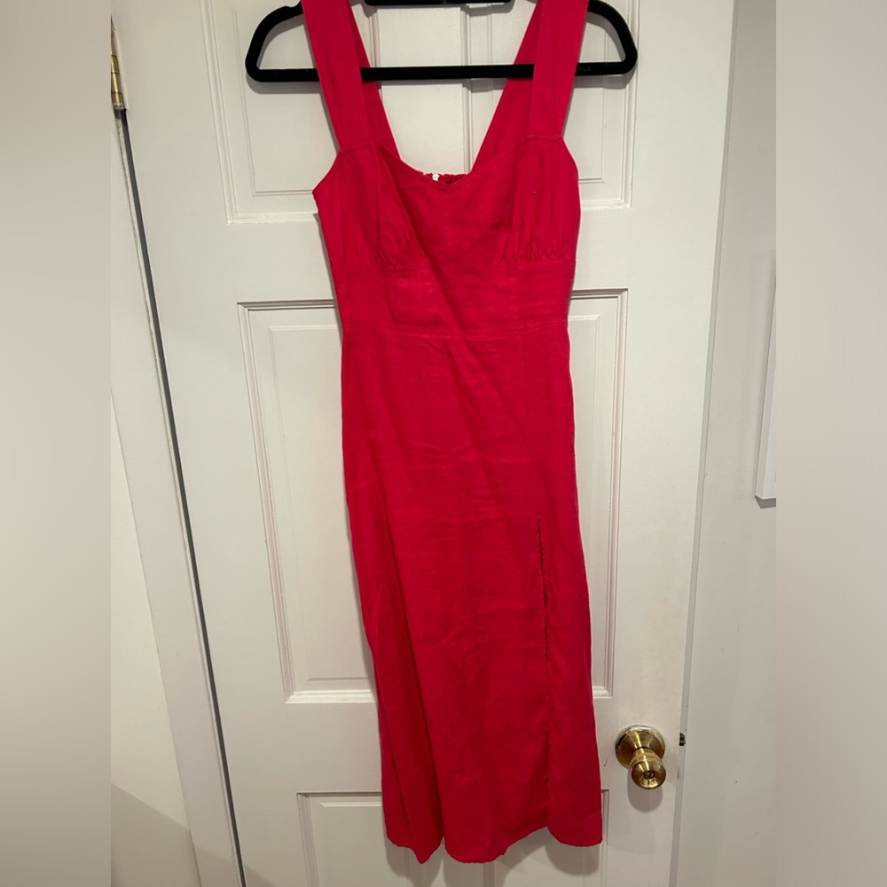 Reformation Seaside Linen Dress in Corvette (size XS)